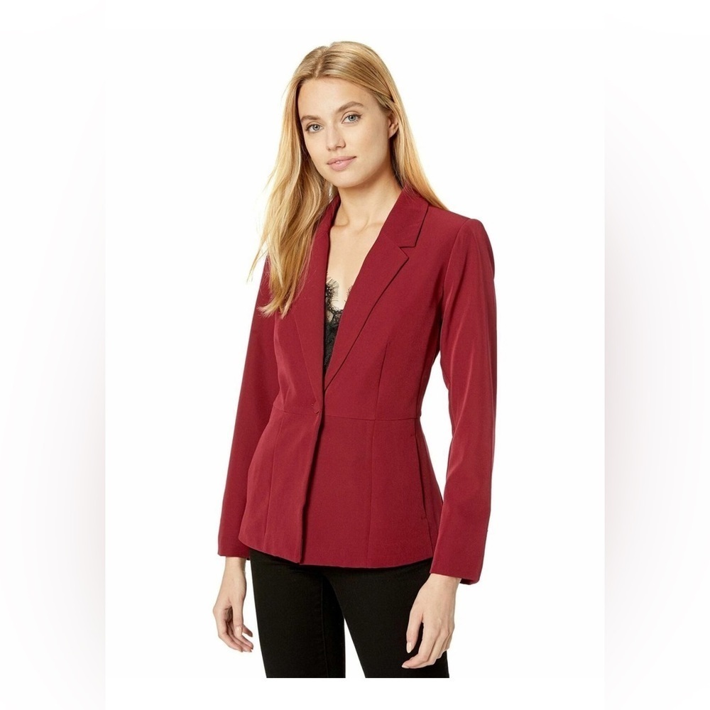 Kensie Red Blazer Tailored Fit Professional Wear